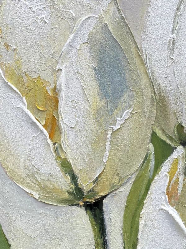 手繪油畫浪漫鬱金香裝飾畫藝術掛畫設計師推薦送禮自用 手繪油畫歐式風景靠山裝飾畫藝術掛畫玄關客廳買畫首選