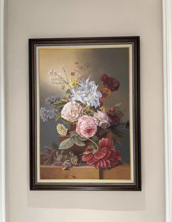 手繪油畫歐式古典靜物花卉玄關餐桌裝飾畫送禮自用藝術掛畫 手繪油畫歐式靜物花卉玄關餐桌裝飾畫送禮自用藝術掛畫