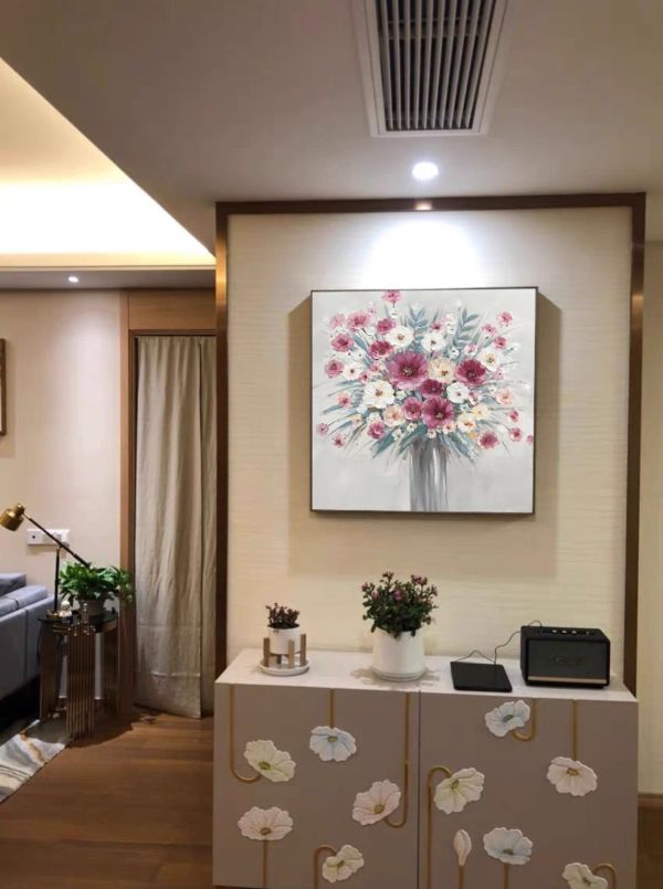 手繪油畫浪漫花束裝飾畫藝術掛畫客廳玄關送禮自用四十年畫廊老店經營品質保證 掛畫花, 玄關 擺, 手繪油畫, 開運風水畫, 客廳掛飾