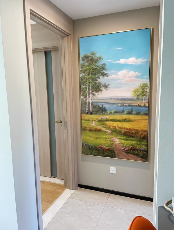 手繪油畫歐式田園風景裝飾畫客廳玄關藝術掛畫送禮自用 手繪油畫歐式田園風景裝飾畫客廳玄關藝術掛畫送禮自用