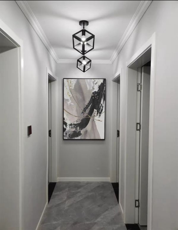 手繪油畫現代金箔線條時尚黑抽象畫玄關客廳藝術掛畫 手繪油畫現代金箔線條時尚黑抽象畫玄關客廳藝術掛畫