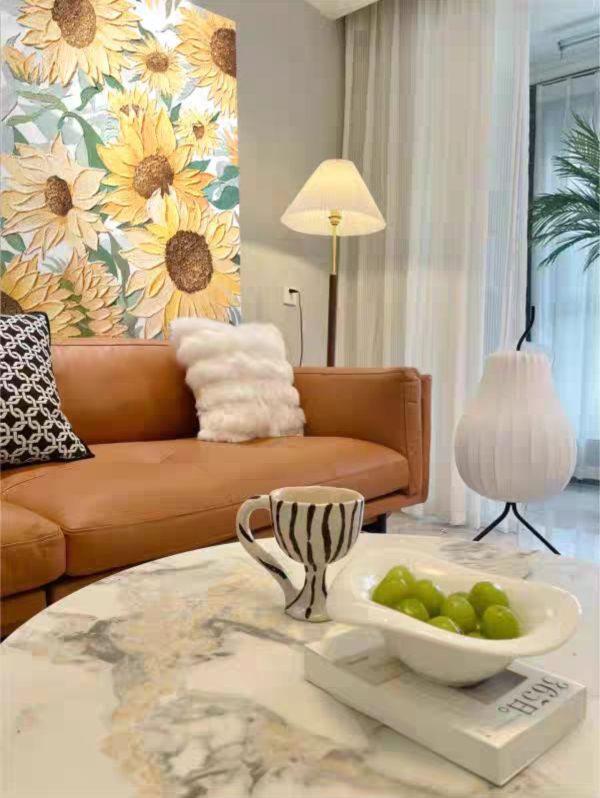 手繪油畫陽光向日葵大地色系設計師推薦買畫首選 手繪油畫陽光向日葵大地色系設計師推薦買畫首選