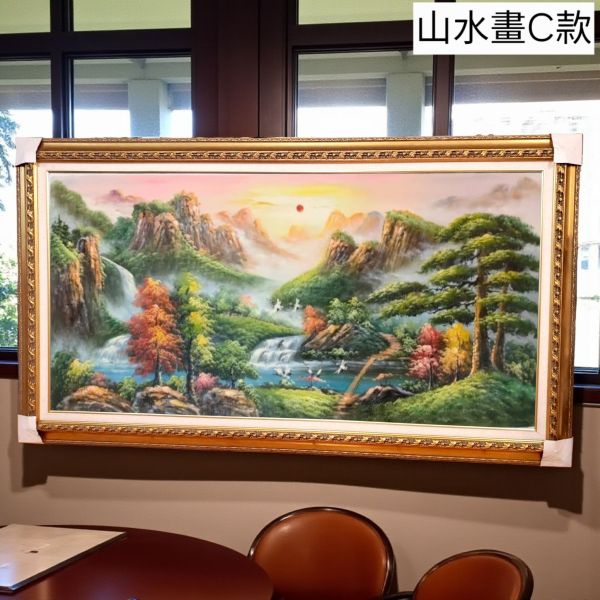 手繪油畫多款精選招財聚寶盆山水畫風水師推薦風水掛畫財位必備首選 風水 山, 山 畫, 山水風景風水畫, 風水山, 裝飾掛畫,買畫,新麗畫廊