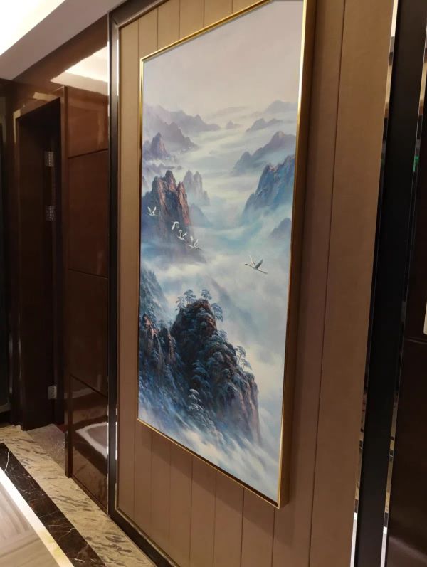 手繪油畫中式靠山貴人相助辦公室客廳風水畫命理老師推薦款掛畫 手繪油畫中式靠山貴人相助辦公室客廳風水畫命理老師推薦款掛畫