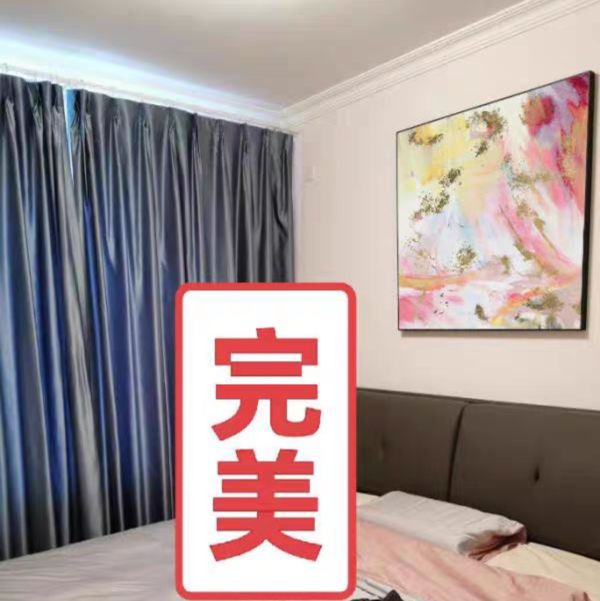 手繪油畫輕奢金箔粉色抽象送禮自用裝飾畫 手繪油畫輕奢金箔粉色抽象送禮自用裝飾畫