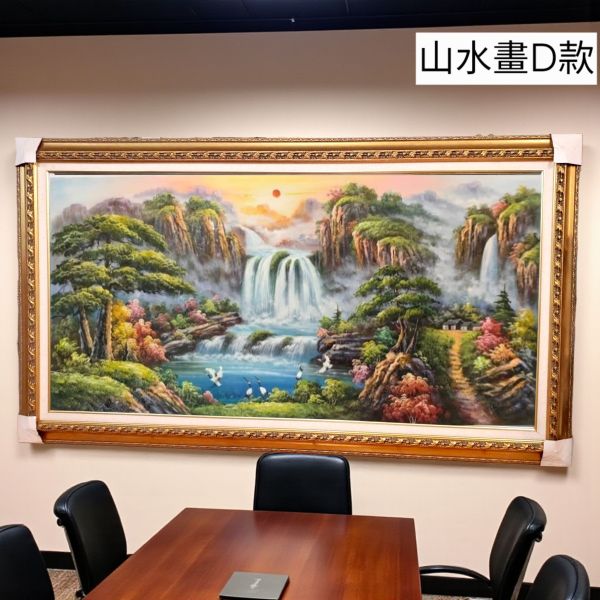 手繪油畫多款精選招財聚寶盆山水畫風水師推薦風水掛畫財位必備首選 風水 山, 山 畫, 山水風景風水畫, 風水山, 裝飾掛畫,買畫,新麗畫廊