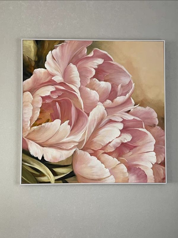 手繪油畫工筆牡丹花藝術掛畫裝飾畫買畫首選送禮自用 手繪油畫工筆牡丹花藝術掛畫裝飾畫買畫首選送禮自用