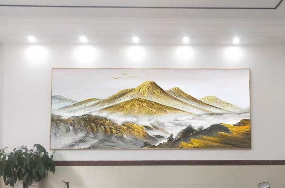 手繪油畫金山招財靠山貴人風水師推薦財位必備掛畫 手繪油畫金山招財靠山貴人風水師推薦財位必備掛畫