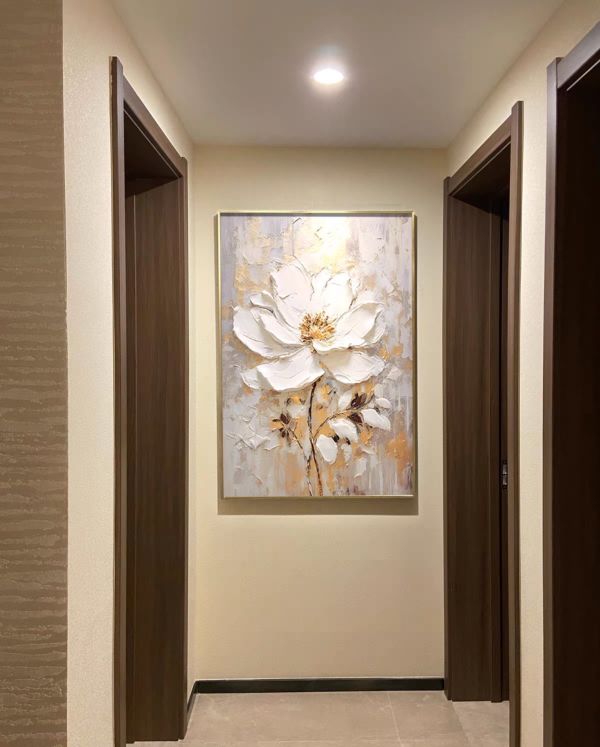 手繪油畫現代金箔立體厚油牡丹花裝飾畫藝術掛畫送禮自用 手繪油畫現代金箔立體厚油牡丹花裝飾畫藝術掛畫送禮自用桃園買畫