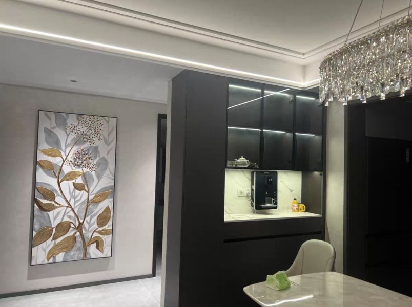 手繪油畫輕奢金箔高級花卉裝飾畫玄關客廳藝術掛畫 手繪油畫輕奢金箔高級花卉裝飾畫玄關客廳藝術掛畫