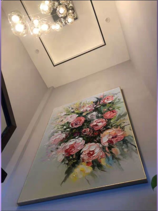 手繪油畫典雅氣質玫瑰客廳玄關裝飾畫藝術掛畫買畫首選 手繪油畫典雅氣質玫瑰客廳玄關裝飾畫藝術掛畫買畫首選