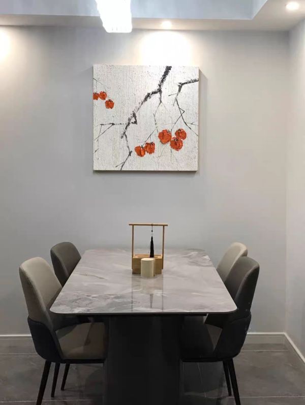 手繪油畫現代吉祥柿柿平安事事如意裝飾畫無框畫 手繪油畫現代吉祥柿柿平安事事如意裝飾畫無框畫