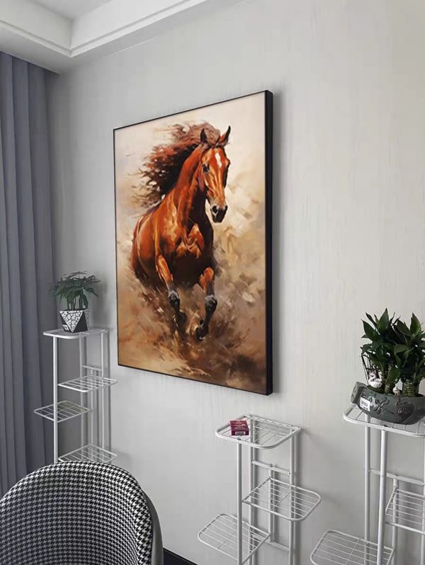 手繪油畫一馬當先馬到成功駿馬圖辦公室客廳裝飾畫買畫首選 手繪油畫一馬當先馬到成功駿馬圖辦公室客廳裝飾畫買畫首選