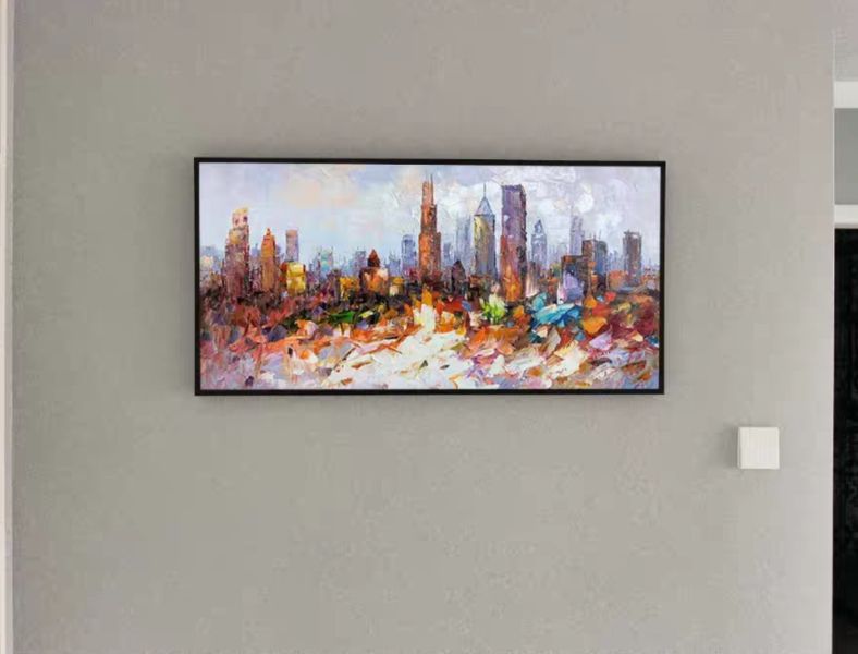 手繪油畫現代抽象城市裝飾畫沙發牆藝術掛畫設計師推薦 手繪油畫現代抽象城市裝飾畫沙發牆藝術掛畫設計師推薦