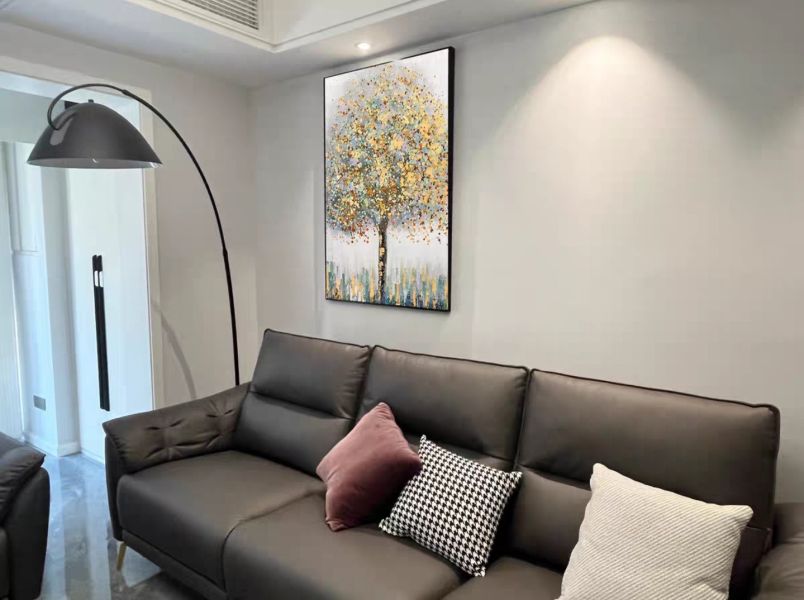 手繪油畫現代聚財樹客廳玄關裝飾畫買畫首選送禮自用 手繪油畫現代聚財樹客廳玄關裝飾畫買畫首選送禮自用