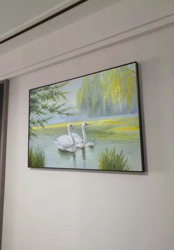 手繪油畫歐式天鵝湖裝飾畫設計師推薦買畫首選送禮自用 手繪油畫歐式天鵝湖裝飾畫設計師推薦買畫首選送禮自用