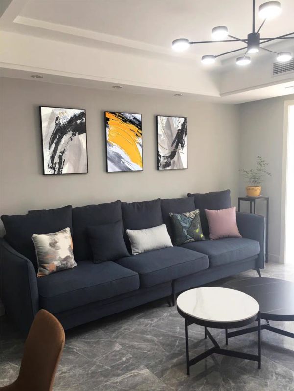 三拼手繪油畫獨家現代抽象立體肌理沙發牆裝飾畫 三拼手繪油畫獨家現代抽象立體肌理沙發牆裝飾畫