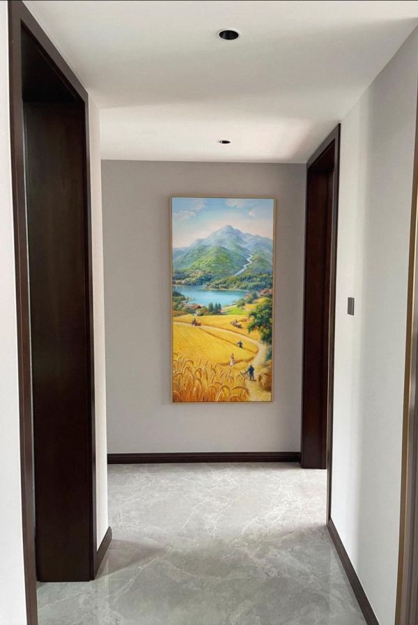 手繪油畫高訂歐式黃金豐收聚財客廳玄關裝飾掛畫送禮自用新麗畫廊買畫首選 掛畫, 油畫, 開運招財, 客廳掛畫, 招財, 開運, 風水畫, 山水畫, 豐收畫,新麗畫廊,買畫