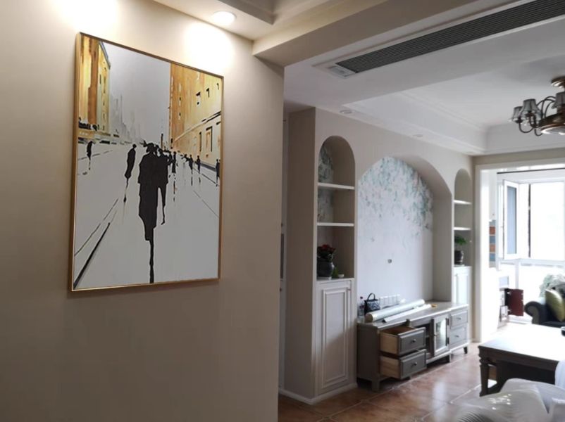 手繪油畫美式街景人物裝飾畫時尚藝術掛畫買畫首選 手繪油畫美式街景人物裝飾畫時尚藝術掛畫買畫首選