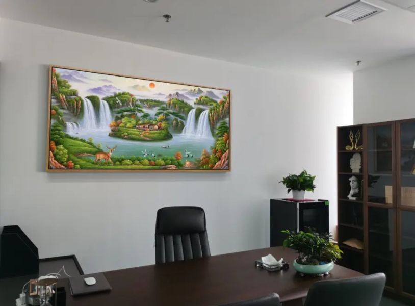 手繪油畫招財聚寶盆財鹿山水畫風水師推薦財位必備辦公室沙發牆聚財山水 手繪油畫招財聚寶盆財鹿山水畫風水師推薦財位必備辦公室沙發牆聚財山水