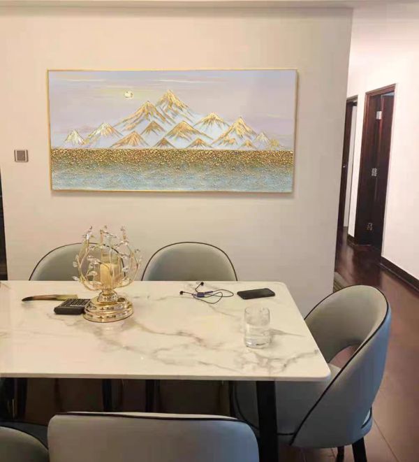 手繪油畫金箔靠山招財現代裝飾畫設計師推薦沙發牆餐桌掛畫買畫首選 手繪油畫金箔靠山招財現代裝飾畫設計師推薦沙發牆餐桌掛畫買畫首選