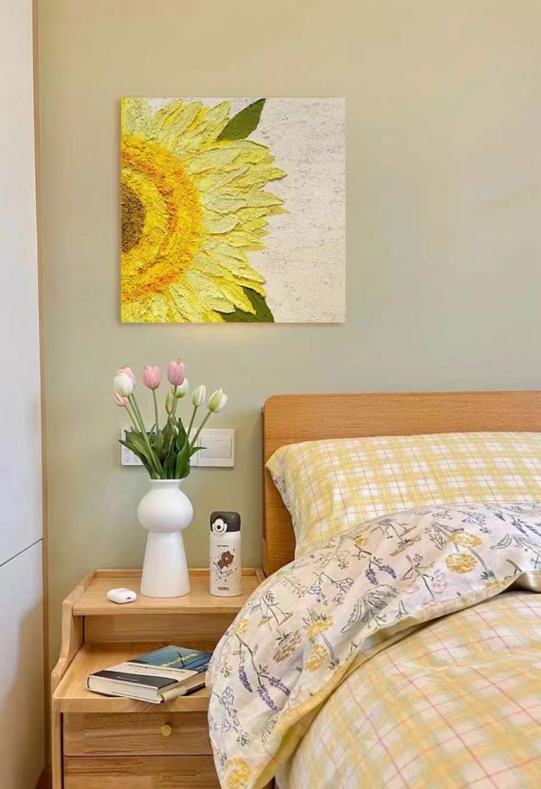 手繪油畫旭日暖陽裝飾畫立體肌理餐桌臥房買畫首選藝術掛畫 手繪油畫旭日暖陽裝飾畫立體肌理餐桌臥房買畫首選藝術掛畫