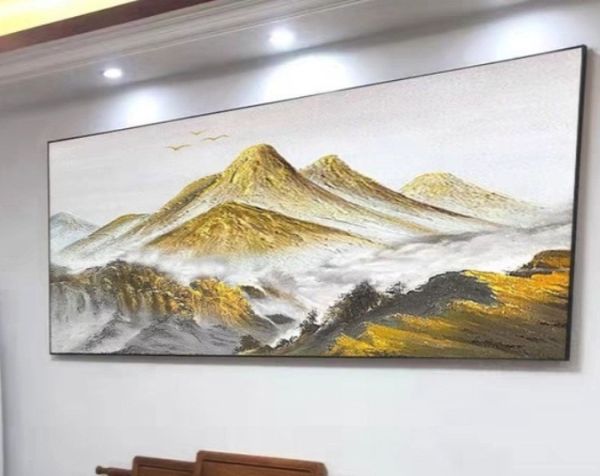手繪油畫金山招財靠山貴人風水師推薦財位必備掛畫 手繪油畫金山招財靠山貴人風水師推薦財位必備掛畫