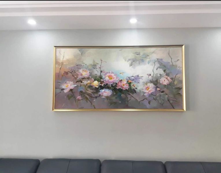 手繪油畫歐式現代牡丹花客廳餐桌臥室裝飾畫藝術掛畫送禮自用 手繪油畫優美歐式現代牡丹花客廳餐桌臥室裝飾畫藝術掛畫送禮自用