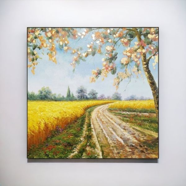 手繪油畫黃金稻穗美景裝飾畫藝術掛畫買畫首選 手繪油畫黃金稻穗美景裝飾畫藝術掛畫買畫首選