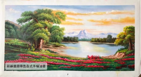 純手繪油畫風景聚寶盆美式鄉村風格客廳玄關裝飾畫無框畫掛畫 純手繪油畫風景聚寶盆美式鄉村風格客廳玄關裝飾畫無框畫掛畫