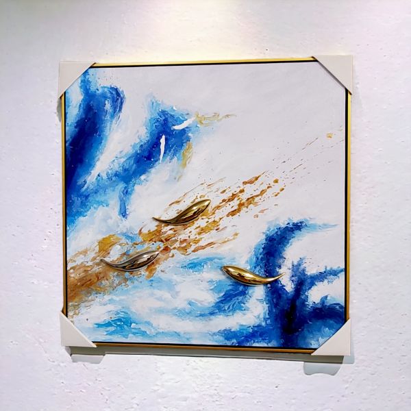 獨家販售手繪油畫立體魚金玉滿堂盈餘滿收裝飾畫掛畫 獨家販售手繪油畫立體魚金玉滿堂盈餘滿收裝飾畫掛畫