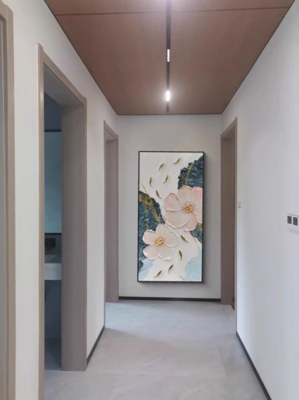 獨家手繪油畫立體九如魚瑞花迎福藝術掛畫客廳玄關掛畫四十年新麗畫廊買畫首選 掛畫, 油畫, 開運招財, 客廳掛畫, 九如魚掛畫,九如魚,新麗畫廊,桃園買畫,台北買畫