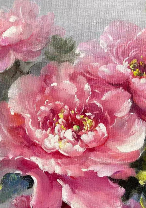 手繪油畫現代優美花開富貴牡丹花無框畫裝飾畫掛畫 畫牡丹, 金箔開運, 現代抽象藝術畫, 抽象藝術畫, 開運 畫, 招財油畫, 畫牡丹花,花開富貴,買畫