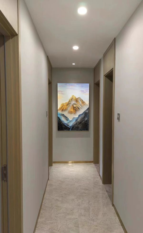 手繪油畫霸氣厚油金山現代裝潢財位必備靠山金庫藝術掛畫送禮自用買畫首選 手繪油畫霸氣金山現代裝潢財位必備金庫藝術掛畫送禮自用買畫首選