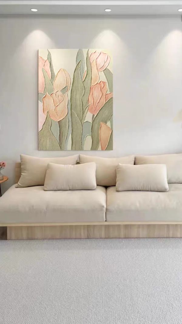 手繪油畫韓系奶油溫柔花卉裝飾畫藝術掛畫買畫首選 手繪油畫韓系奶油溫柔花卉裝飾畫藝術掛畫買畫首選