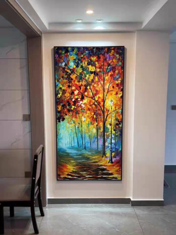 手繪油畫立體肌理多彩繽紛風景裝飾畫玄關客廳藝術掛畫 手繪油畫立體肌理多彩繽紛風景裝飾畫玄關客廳藝術掛畫