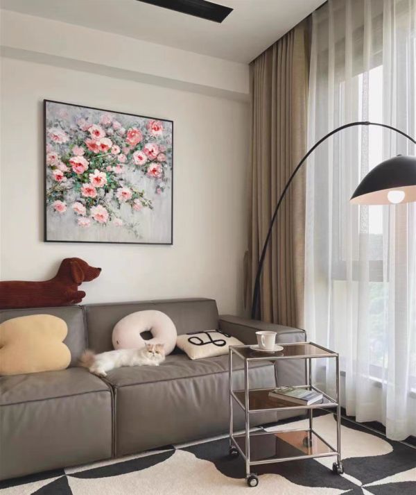 手繪油畫法式優雅立體花卉裝飾畫藝術掛畫設計師推薦客廳掛畫 手繪油畫法式優雅立體花卉裝飾畫藝術掛畫設計師推薦客廳掛畫