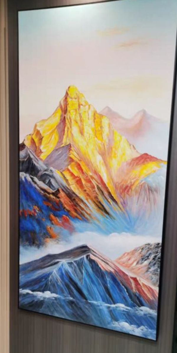 手繪油畫金山貴人靠山圖現代裝潢設計師推薦買畫首選 手繪油畫金山貴人靠山圖現代裝潢設計師推薦