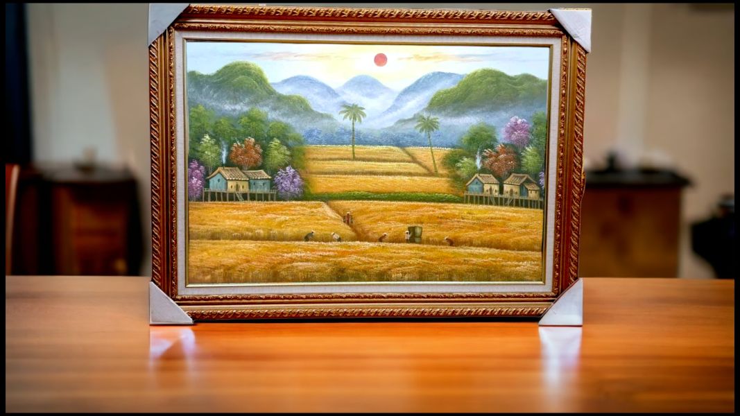 手繪油畫黃金稻穀大豐收風水畫裝飾畫買畫首選送禮自用 手繪油畫黃金稻穀大豐收風水畫裝飾畫買畫首選送禮自用