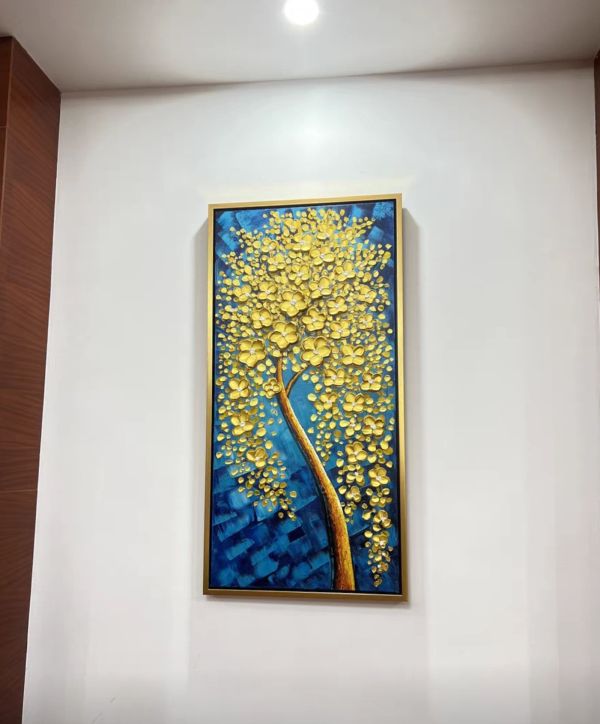 手繪油畫金錢樹招財黃金樹客廳玄關掛畫藝術掛畫送禮自用買畫首選 掛畫, 油畫, 開運招財, 客廳掛畫, 招財, 開運, 風水畫, 黃金樹, 金錢樹,