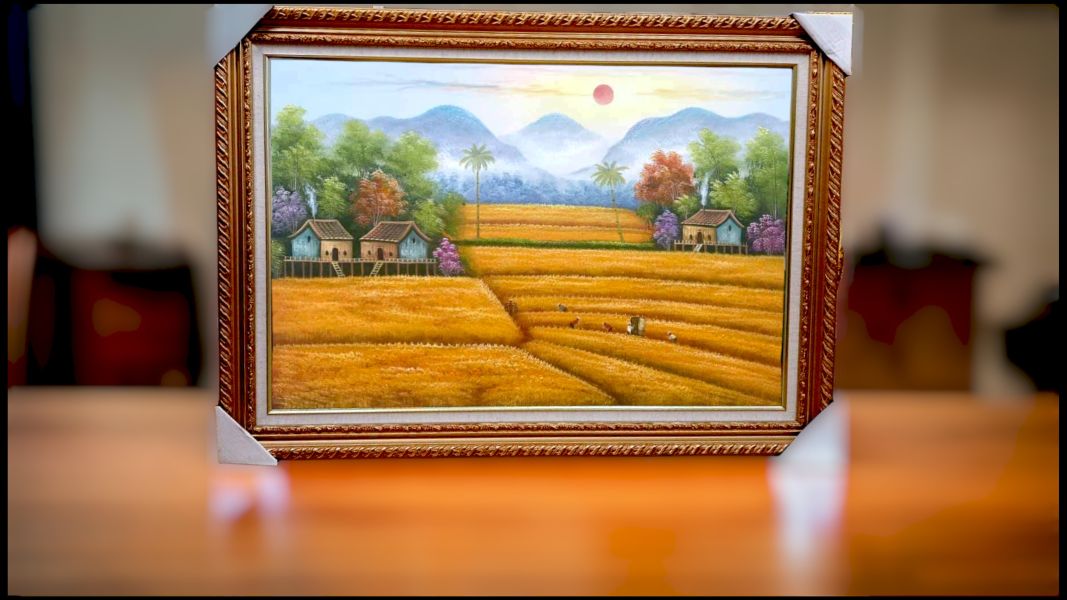 手繪油畫五穀豐收黃金稻穀風水畫買畫首選送禮自用 手繪油畫五穀豐收黃金稻穗風水畫買畫首選送禮自用