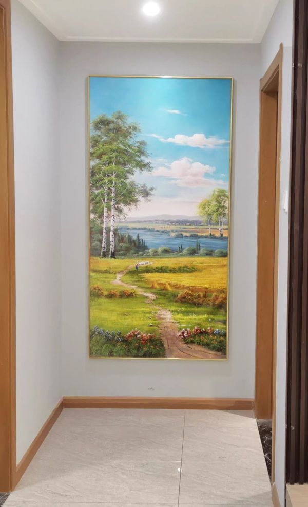 手繪油畫歐式田園風景裝飾畫客廳玄關藝術掛畫送禮自用 手繪油畫歐式田園風景裝飾畫客廳玄關藝術掛畫送禮自用