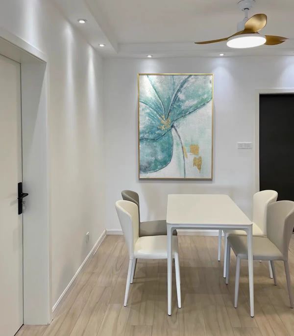 手繪油畫Tiffany綠花卉裝飾畫玄關客廳送禮自用買畫首選 手繪油畫Tiffany綠花卉裝飾畫玄關客廳送禮自用買畫首選