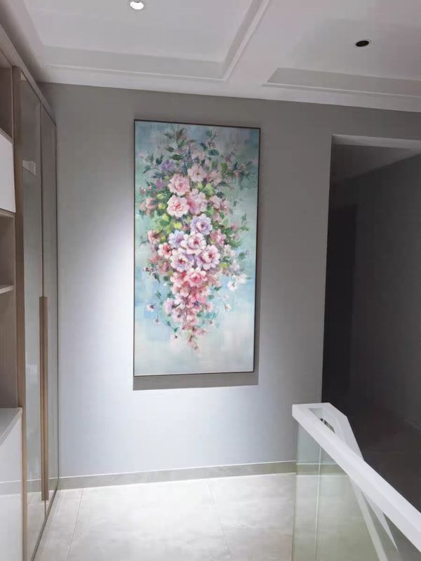 手繪油畫高訂款典雅花卉肌理筆觸裝飾畫客廳玄關送禮自用 手繪油畫高訂款典雅花卉肌理筆觸裝飾畫客廳玄關送禮自用