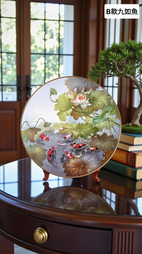 獨家圓形三款推薦手繪油畫九如魚荷包滿滿藝術掛畫送禮自用買畫首選 掛畫, 油畫, 開運招財, 客廳掛畫,買畫,九如魚,圓形掛畫,桃園買畫