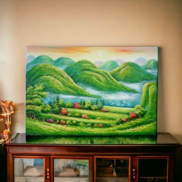 手繪油畫開運靠山圖雲海繚繞裝飾畫風水師推薦款掛畫 手繪油畫開運靠山圖雲海繚繞裝飾畫風水師推薦款掛畫