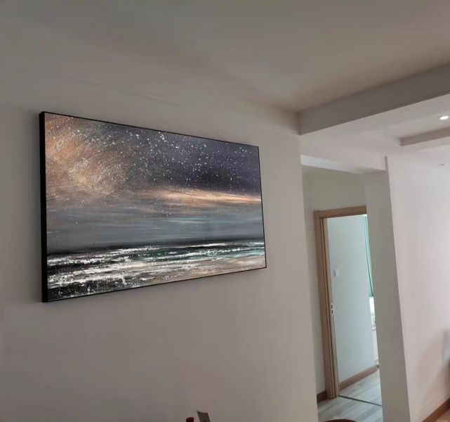 手繪油畫銀河星空黑白灰時尚裝飾畫設計師推薦藝術掛畫 手繪油畫銀河星空黑白灰時尚裝飾畫設計師推薦藝術掛畫