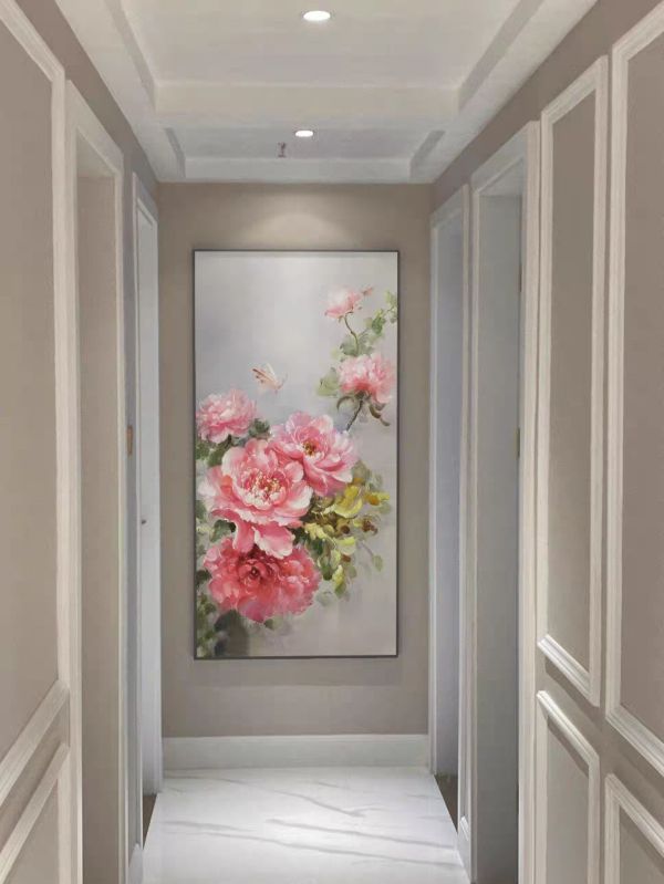 手繪油畫現代優美花開富貴牡丹花無框畫裝飾畫掛畫 畫牡丹, 金箔開運, 現代抽象藝術畫, 抽象藝術畫, 開運 畫, 招財油畫, 畫牡丹花,花開富貴,買畫