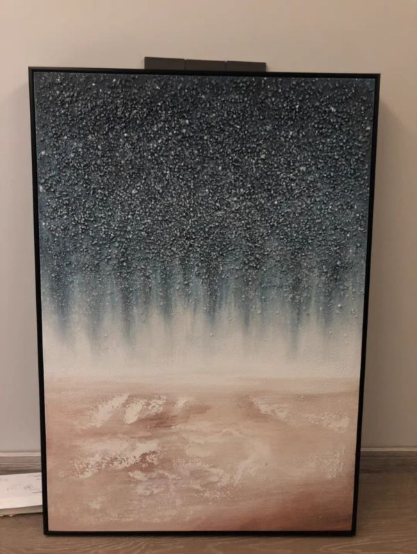 手繪油畫深藍星空熠熠設計現代裝潢必備裝飾畫掛畫 手繪油畫深藍星空熠熠設計現代裝潢必備裝飾畫