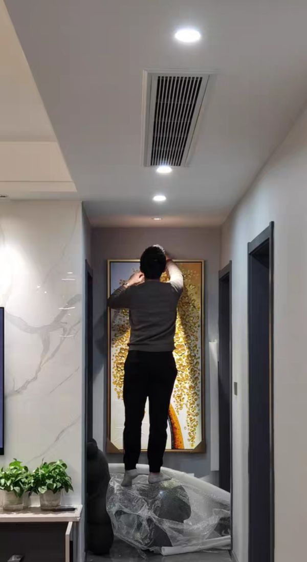 手繪油畫立體肌理黃金招財樹厚油裝飾畫玄關設計師最愛首選掛畫 手繪油畫立體肌理黃金招財樹厚油裝飾畫玄關設計師最愛首選掛畫